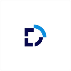 abstract and geometric letter D