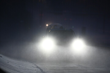 Bad weather conditions on the road