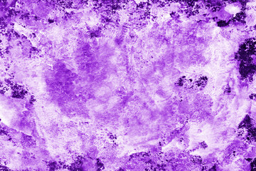 Obraz premium Violet ink and watercolor texture on white paper background. Paint leaks and decalcomania effects. Hand-painted gouache abstract image. Mess on the canvas.