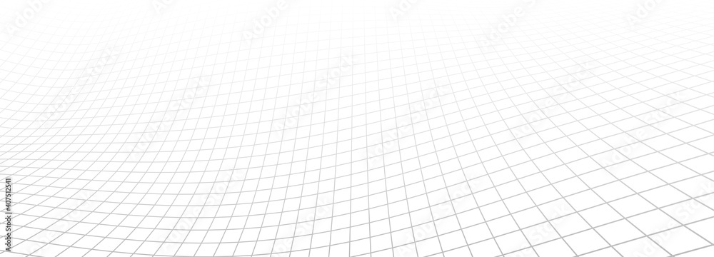Poster Vector perspective grid. Abstract gradient wave of lines. Big data. Digital background. Futuristic vector illustration.