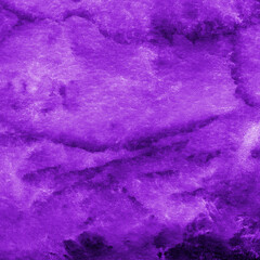Violet ink and watercolor texture on white paper background. Paint leaks and decalcomania effects....