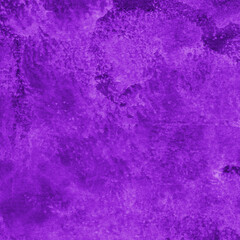 Violet ink and watercolor texture on white paper background. Paint leaks and decalcomania effects. Hand-painted gouache abstract image. Mess on the canvas.