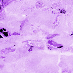 Violet ink and watercolor texture on white paper background. Paint leaks and decalcomania effects. Hand-painted gouache abstract image. Mess on the canvas.