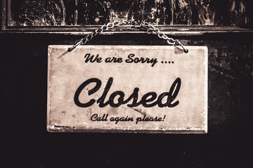 Closedのサイン