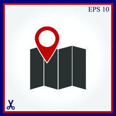 Map vector icon