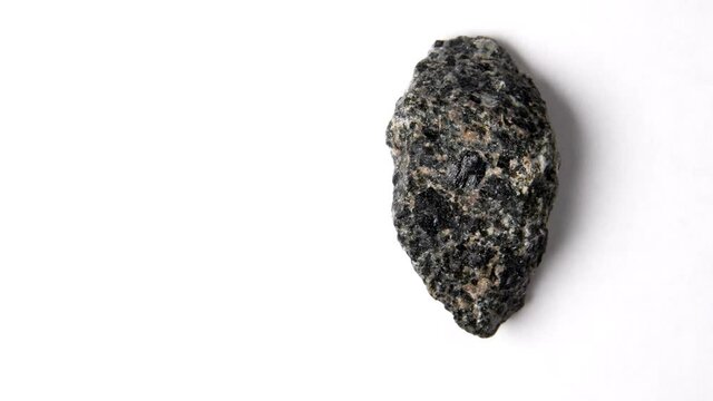 Augite, closeup on a turn table 