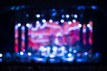 Fototapeta na wymiar Texture blurs, blurred highlights scenic concert lights and smoke