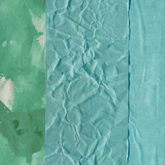 Obraz premium Colorful torn paper collage close-up. Texture made from various paper and cardboard parts. Damaged old paper background. Vintage blank wallpaper. Material design backdrop.