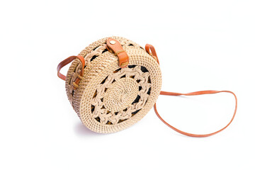 Handbag from Ratan on a white background. Bali style