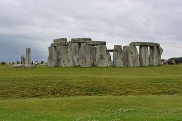 A view of  Stonehenge stones, prehistoric monument in Wiltshire, England, Great Britain.  