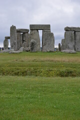 Obraz na płótnie Canvas A view of Stonehenge stones, prehistoric monument in Wiltshire, England, Great Britain. 