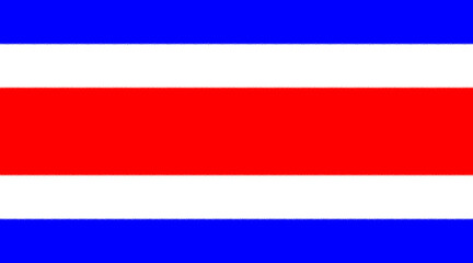 National Costa Rica flag, official colors and proportion correctly