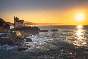 City of Biarritz with its beautiful coast, at the North Basque Country.	