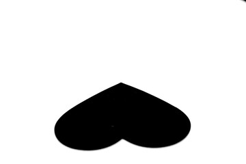 black and white heart