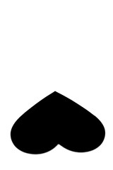 black and white heart