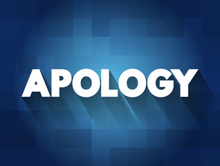 Apology text quote, concept background