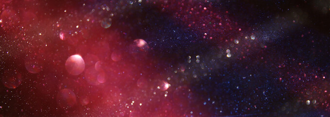 Fototapeta na wymiar purple, black and pink glitter vintage lights background. defocused