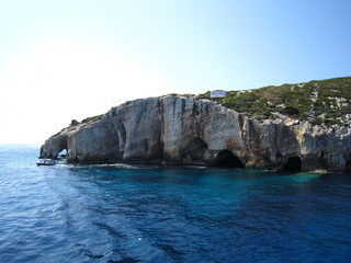 Fototapeta na wymiar rock on the sea in the island of Zakynthos Greece