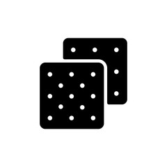 Cookie vector glyph icon. Fast food sign