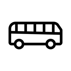 bus outline icon isolated on white background