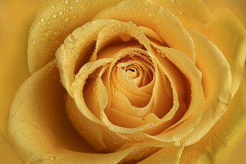 Yellow rose macro closeup