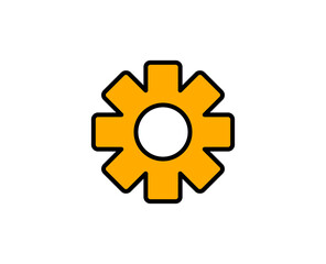 Gear premium line icon. Simple high quality pictogram. Modern outline style icons. Stroke vector illustration on a white background. 