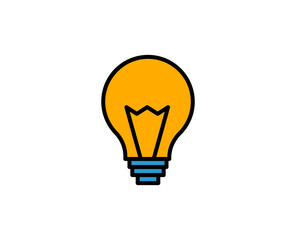 Light bulb premium line icon. Simple high quality pictogram. Modern outline style icons. Stroke vector illustration on a white background. 