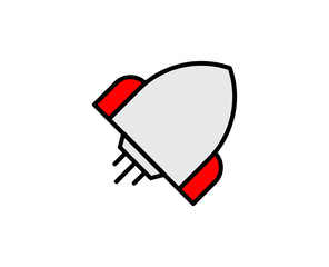Rocket premium line icon. Simple high quality pictogram. Modern outline style icons. Stroke vector illustration on a white background. 
