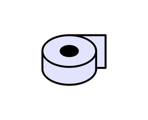 Toilet paper line icon. Vector symbol in trendy flat style on white background. Travel sing for design.