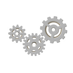 Metal gears. Factory gears vector icon. Mechanical gear. The image of the gear. Machine gear. Cogwheel gear