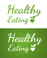 Healthy eating concept. Concept of healthy food. Calligraphy for the print typography.