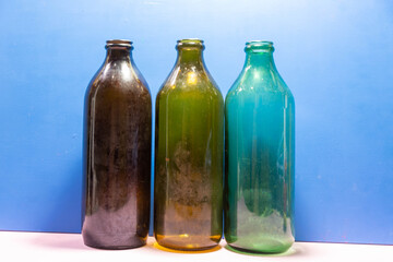 Antique Argentine Edible Oil Storage Glass Bottles