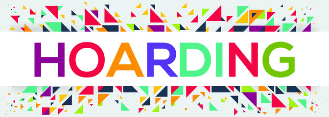 Fototapeta premium creative colorful (hoarding) text design, written in English language, vector illustration. 