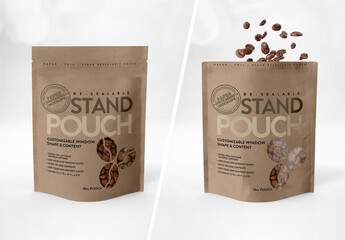 Paper Pouch 2 Views Packaging Mockup
