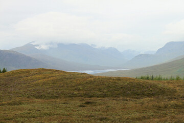 Obraz premium A view of the Scottish Countryside near Fort William and Ben Nevis