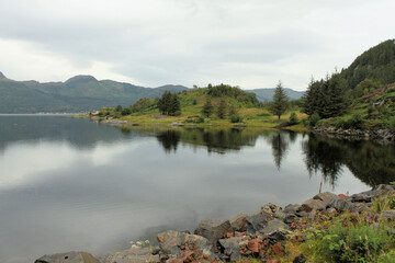 Obraz premium A view of the Scottish Countryside near Fort William and Ben Nevis