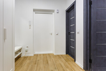 door in modern entrance hall of corridor in expensive apartments