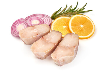 Cod fillet, isolated on white background