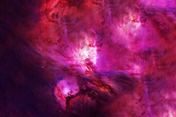 Plakat Big beautiful pink galaxy. Elements of this image were furnished by NASA.