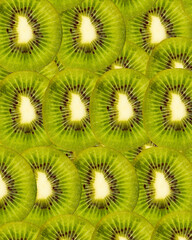 Delicious kiwi background - Actinidia deliciosa. Top view