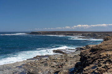 waves crashing on the beach