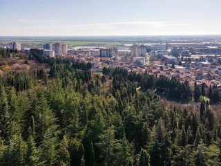 Aerial view of city of Stara Zagora, Bulgaria