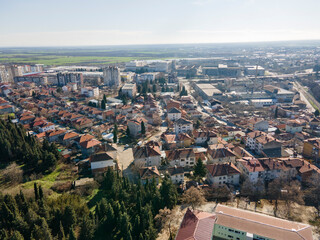 Aerial view of city of Stara Zagora, Bulgaria