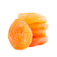 Dried apricot isolated on a white background with clipping path