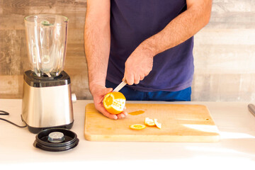 person cutting vegetables