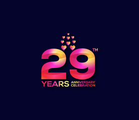 Obraz premium 29 Year Anniversary Day background Concept