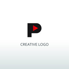 p letter for simple logo design