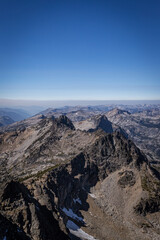 Fototapeta na wymiar Vertical view from Trapper Peak, Bitterroot Mountains, Montana