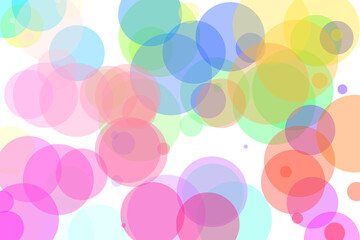 Multi colour pastel shade circles