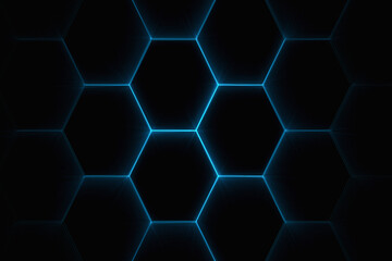 Joined faded hexagon repeating pattern
